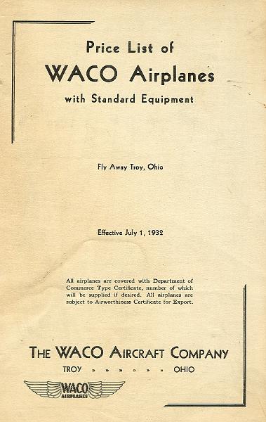 1932 Price List 01.jpg - 1932 Price List Page 01
